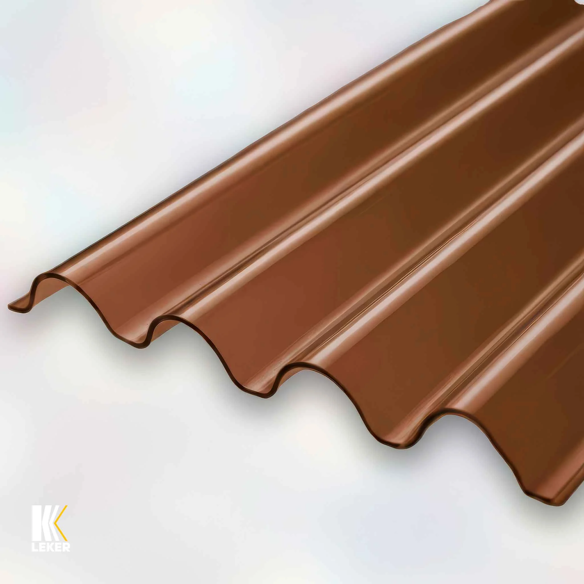 PLANCHA POLICARBONATO LEKER ONDULADO BRONCE 0.81x2.00m D — LEKER Chile